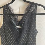 Maison Garrison Black Lace Trim Sleeveless Top Large Photo 5