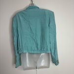 Diane Gilman  100% Silk Blue Blazer one button size large vintage 90s Photo 2