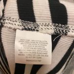 Old Navy  Black & White Striped Ribbed Tank With Built-In Bra Size L Photo 6