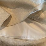 Dessy Collection Ivory Gold Bridesmaid Dress with pockets Size 18 Photo 9