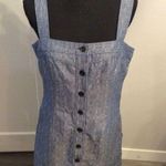 Derek Lam  Denim Print Dress Front Button Strappy Size 14 Blue NWT Photo 0