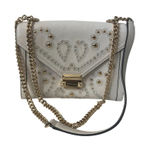 Michael Kors Cream Leather Studded Convertible Chain Handbag Photo 0