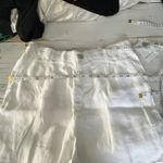 Bella Dahl  White Linen Pleated Cargo Pants Size Medium Minimalist Casual Photo 8