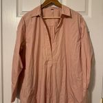 Free People  Eva Long Sleeve Cotton Maxi Midi Pullover Shirt Dress Size Small Photo 2