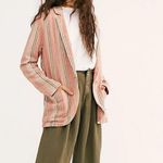 Free People simply stripe oversized blazer Photo 4