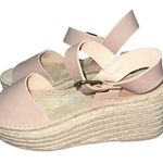 Soludos NWT  Minorca High Platform Espardrille Sandal Leather Dove Gray Size 11 Photo 1