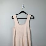 Vince  ribbed cream‎ blush sweetheart tank sweater midi dress size XL Photo 8