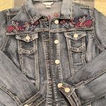 Christopher & Banks  embroidered Denim Jean Jacket Floral Soft Fabric size S Photo 2