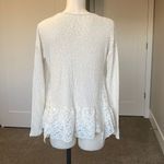 Orange Creek Ivory Waffle Lace Knit Top-Like New Photo 3