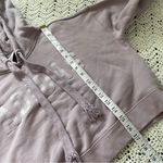 Adidas 100% Cotton Cropped Pullover Hoodie Sweater Purple (Small) Photo 4