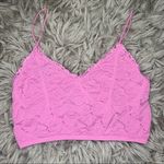 ZARA pink lace trim bralette crop top women's size XS Photo 0