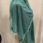 Effy Hematian silky teal old money euro luxury look scarf tiger fancy Green Photo 5