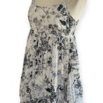 NWT CHAUDRY KC Black & White Cotton Mini Dress Sequin Details, Large Photo 3