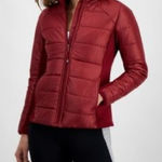Ideology  Puffer Jacket Hooded Quilted Lightweight Burgundy Red Small‎ Photo 0