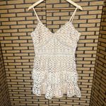 Lulus  Beauty and Lace Pale Blush Crochet Lace Mini Dress Size Large Photo 1