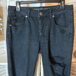 American Eagle  Faded Black Distressed Tomgirl Skinny Jeans Photo 3