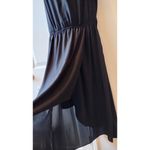 Kenneth Cole New York Sleeveless Black V-Neck faux wrap Dress Sz 12 Photo 3