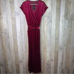 Alfani  Medium Velvet Wide Leg Jumpsuit Surplice Sleeveless Stretch Waist… Photo 1