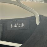 fab'rik  Black Sheath faux suede fringe Dress short sleeve M concert festival Photo 3