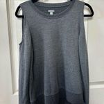 Aerie grey cut out shoulder long sleeved sweatshirt Photo 3