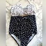 Motherhood Baby Bump Maternityty Swimsuit sz S Black Photo 3