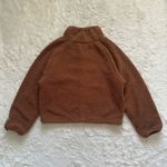 Daily Drills Jacket Cozy Quarter Zip Teddy Fleece Pullover Oak Brown Sz XS/S Photo 4
