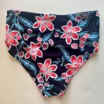 Old Navy Women Small Black Swim Suit Bottoms Floral Colorful High Waist Wrap Photo 1