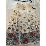 No Boundaries  Sundress Empire Lace Back and Halter Straps Floral Junior L NWT Photo 7