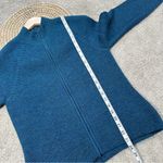 La Vincunita Women’s 100% Baby Alpaca Sweater Cardigan Full Zip in Blue XL Photo 10