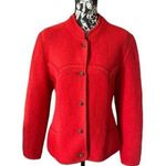 Giesswein Tirol Vintage Blazer Wool Jacket Red Fancy Large (no size tag) Photo 0