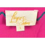 Pink Embroidered Top Size Large Resort Coconut Girl Beach Floral Tropical Cruise Photo 5