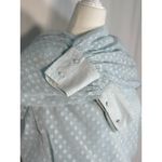 Creea The Label Womens Dress Size S Blue Polka Dot Long Sleeve Europe style White Photo 9