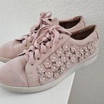 Gentle Souls Kenneth Cole Blush Pink Suede Sneakers Floral Pearl Size 9.5 Photo 0