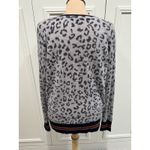 360 Cashmere  Leopard Animal Print Pullover Sweater V Neck Cozy Soft READ Photo 2