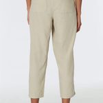 Westport NEW Tan Khaki Linen Drawstring High Waist Cropped Pants Size 8 Photo 1