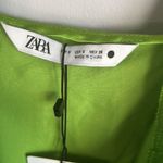 ZARA NWT neon green camisole drape dress Photo 7