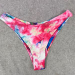 Zaful Women's Tie Dye Lace-Up Bikini Set High-Leg Size 6 Multicolor Photo 3