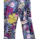 DKNY Jeans Y2K Map Print Pants Women 7 Low Rise Cropped Flare 2000s Streetwear Blue Size undefined Photo 0
