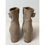 Naturalizer Tan Oatmeal Suede Leather Willette Side Zip Buckle Ankle Bootie 9.5 Photo 8