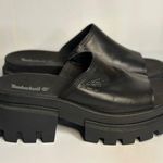 Timberland  Everleigh Slide Heeled Mules 3" Women’s Size 9 Black Classic Stylish Photo 1