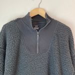 Aerie NWOT Dream Sherpa Fleece Quarter Zip Sweatshirt Pullover Photo 1