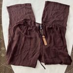 SKIMS NWT  SILK Sheer Brown Drawstring Wide Leg Pant Size Large Photo 2