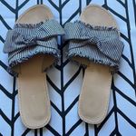 Seed Heritage striped sandals with bow accents Blue Size 10 Photo 2