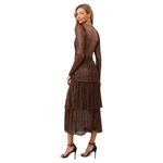 Sabina Musayev carry dress in bronze Medium Womens Midi Long Brown Photo 1