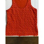 J.Crew  Women's Orange Crush Eyelet Dot Lace Sleeveless‎ Tank Top Size S Photo 4