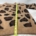 Pink Lily  Animal Print Cold Shoulder Sweater womens Large very soft cheetah Photo 8