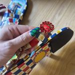 Dolce & Gabbana   Embellished Patent Leather Thong Sandals - Multicoloured Photo 3