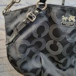 Coach  Madison Black Op Art Signature Sateen & Leather Trim Sophia Satche… Photo 1