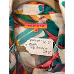 Vilagallo Art Paint Print Long Sleeve Button Down Blouse Pink Size 40/Large Photo 6