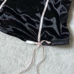 Victoria's Secret Victoria’s Secret Y2K Black Satin and Pink Bow Corset Bustier Top Photo 3